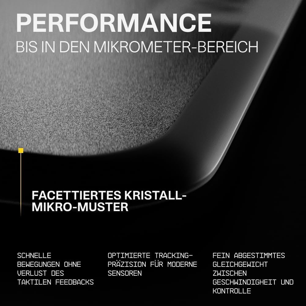 Wallhack SP-005 Glas Gaming Mauspad – Speed Surface für Esports, grosses Mauspad ultra-gleitfähiges