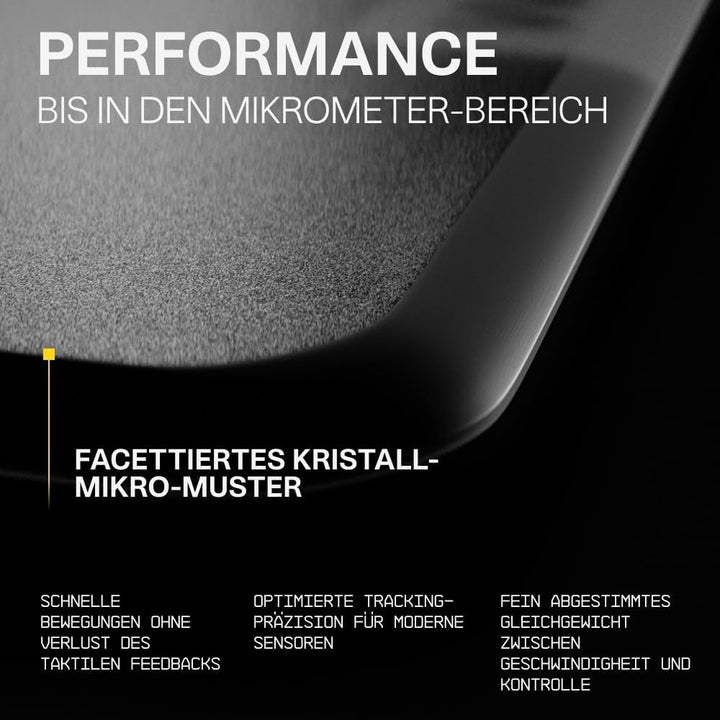 Wallhack SP-005 Glas Gaming Mauspad – Speed Surface für Esports, grosses Mauspad ultra-gleitfähiges