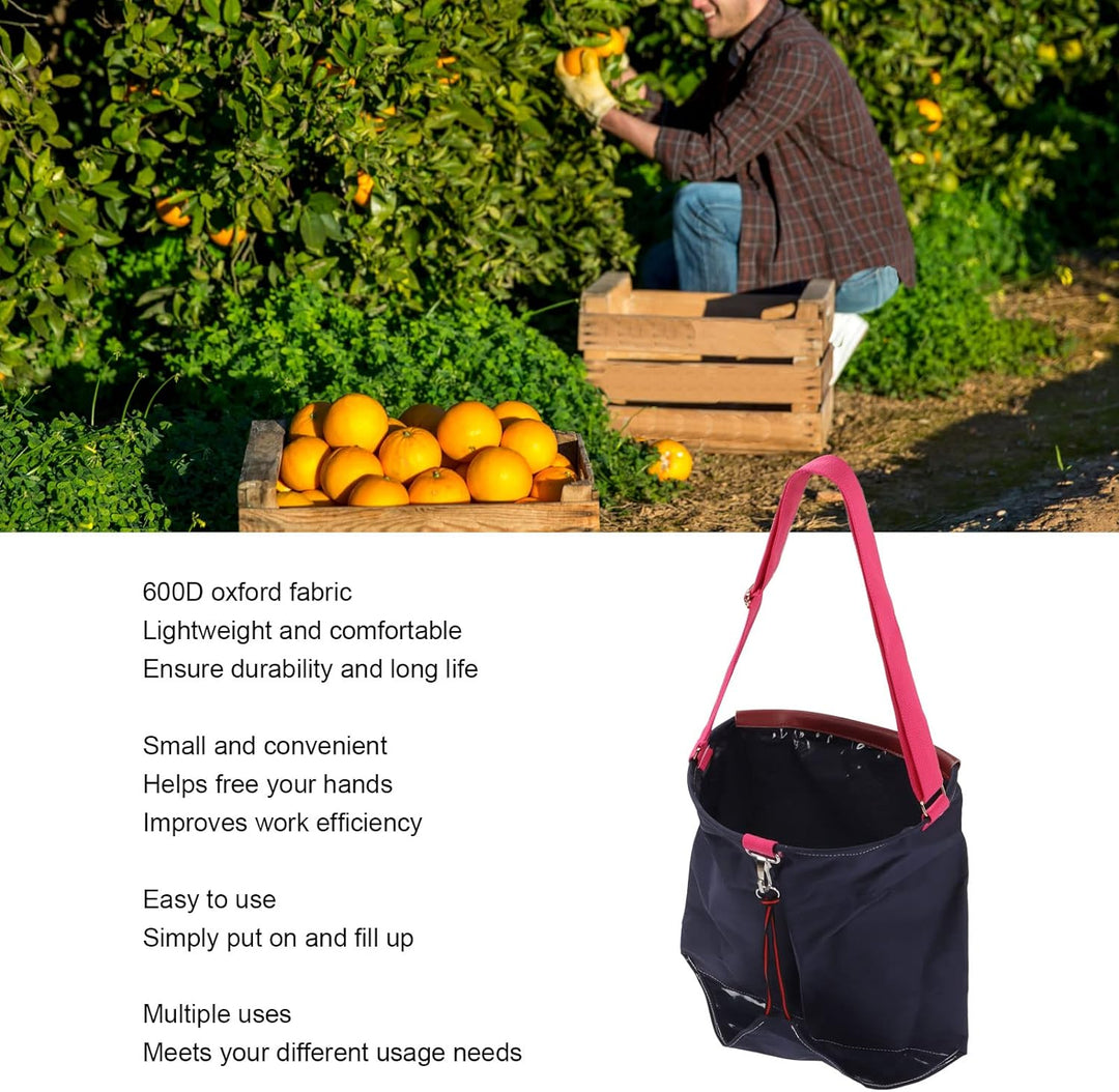 TYTOGE Obst-Pflück Beutel, Oxford-Stoff-Ernte Obst-Gemüse-Pflück Beutel Verstellbare Schulter Garten