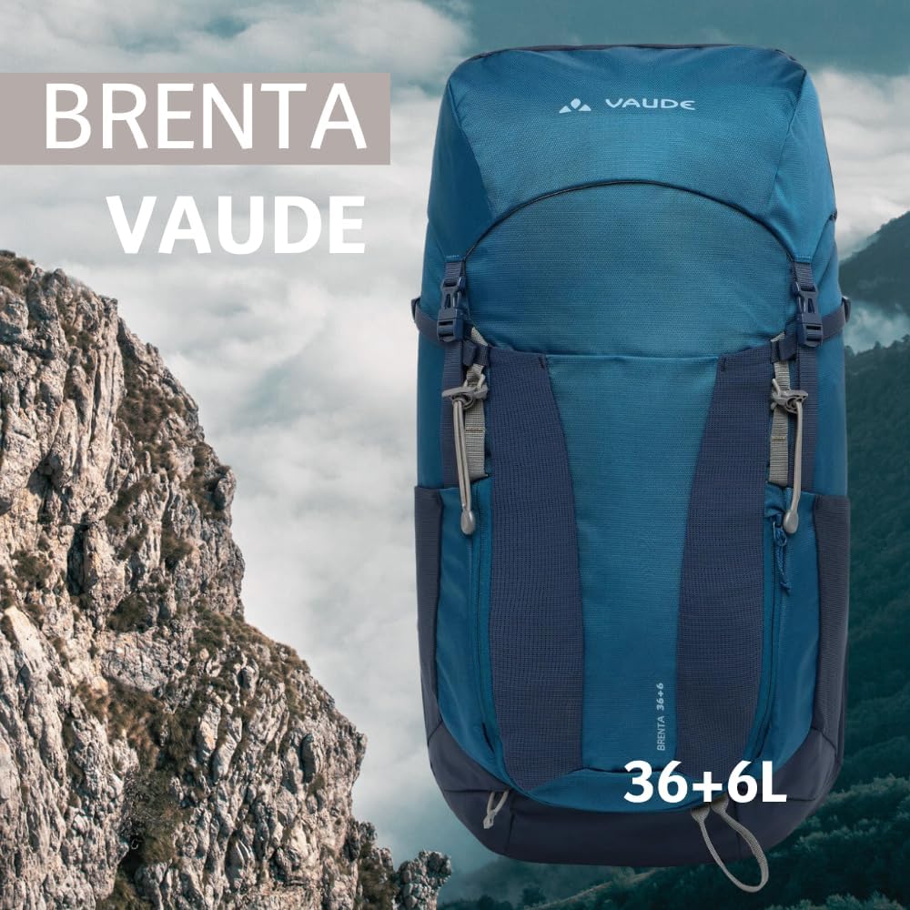 VAUDE Wanderrucksack für Damen & Herren 42 Liter, Aeroflex 3D Belüftung & ErgoShape-Schultergurte, R