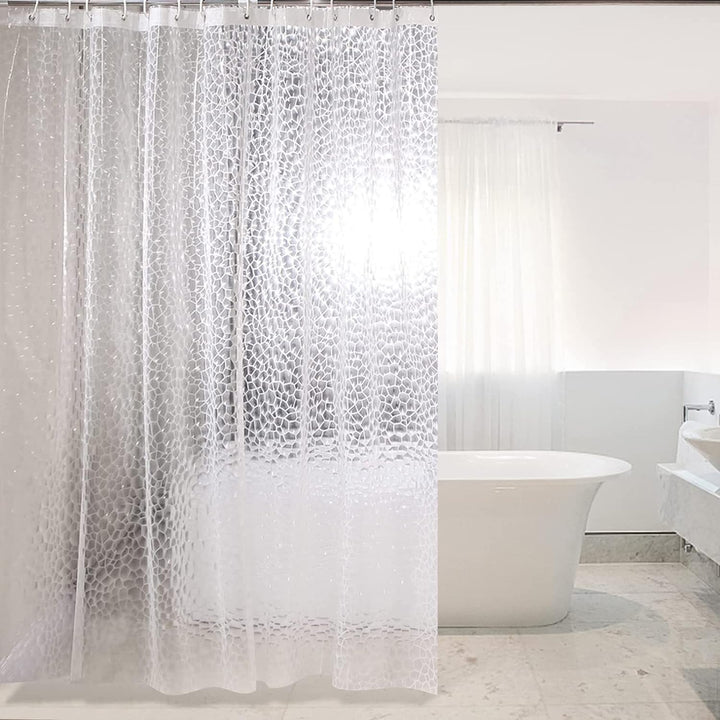 KnSam Duschvorhang 180 x 200cm Eva Wasserwürfel Verdickung Duschvorhänge Badvorhänge Fenster 3D Wass