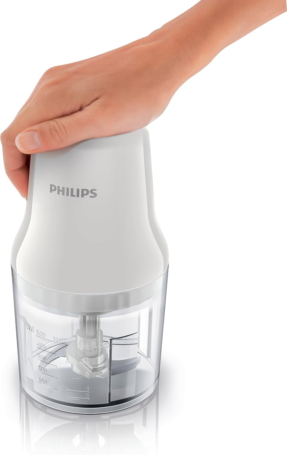 PHILIPS HR1393/00 Küchenmaschine (0,7 L, 450 W) transparent zerkleinerer, zerkleinerer