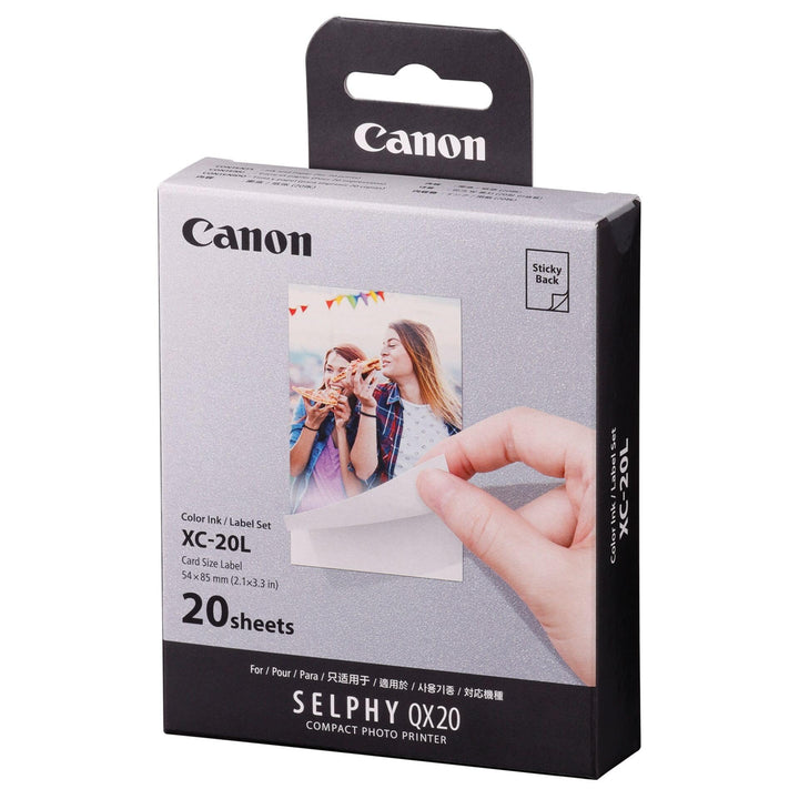 Canon XC-20L Original Farbband/Papierset 20 Blatt Kreditkartenformat 5,4 x 8,5cm für Canon SELPHY QX
