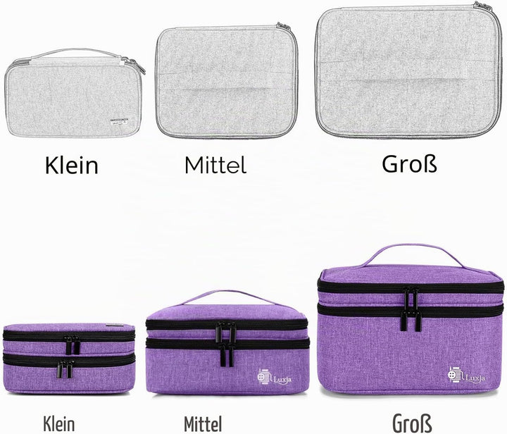 Luxja Doppel-Schicht Nähzubehör Organizer, Aufbewahrungstasche für Nähset, Nähzeug Tragetasche für A
