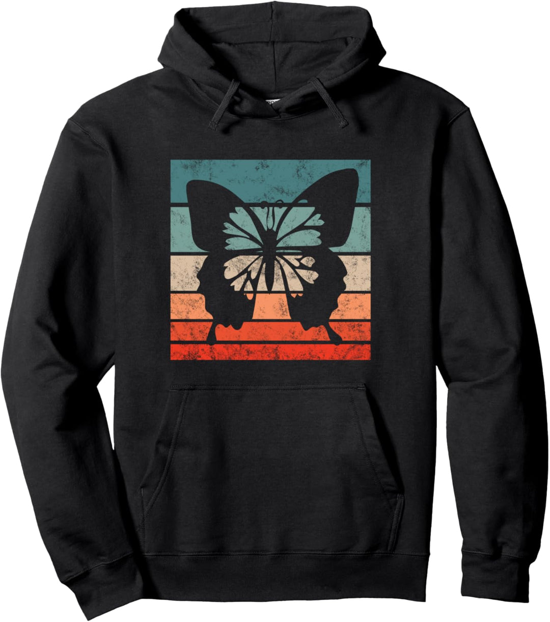 Schmetterling Retro Style Vintage Pullover Hoodie