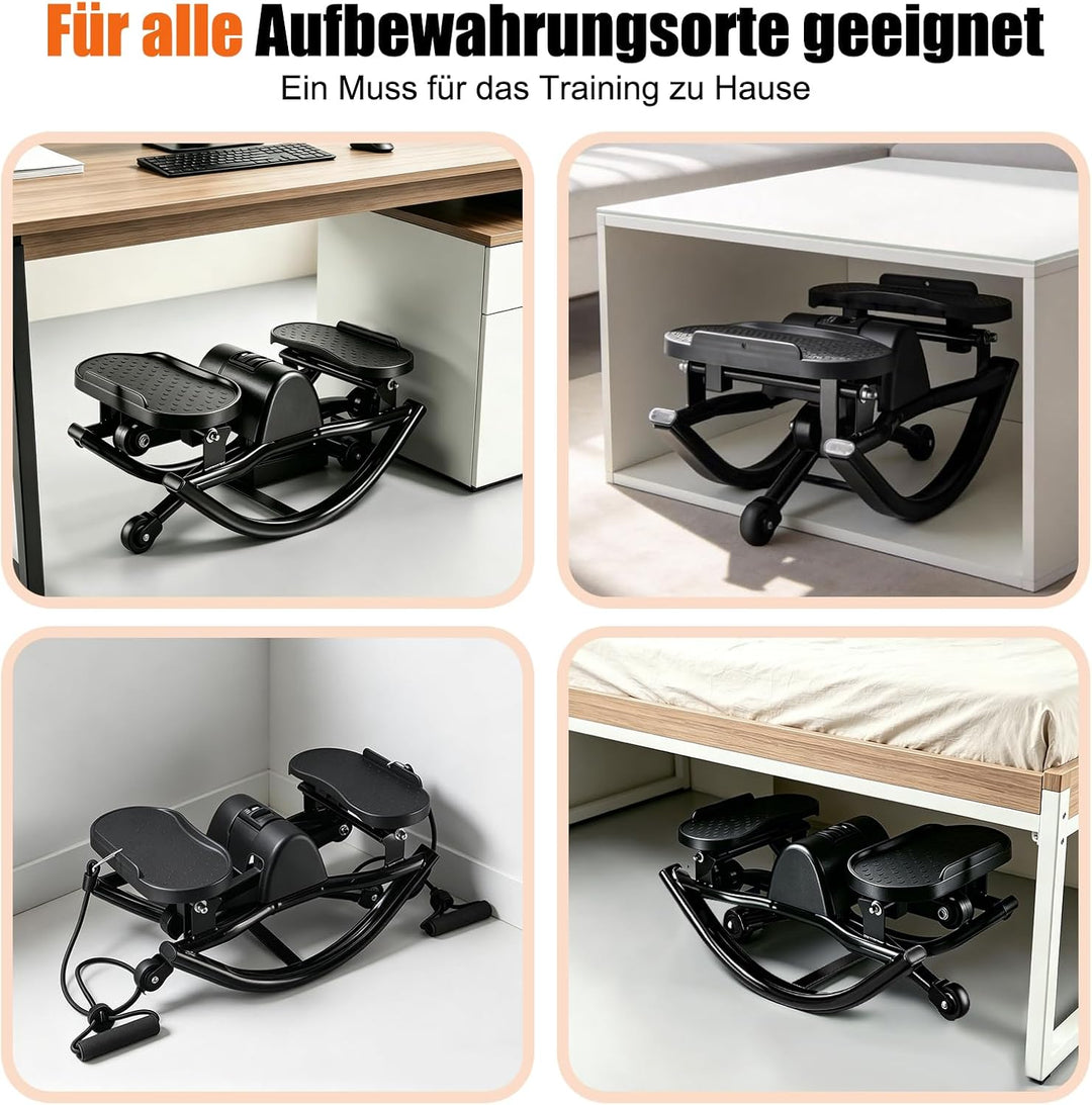 Stepper,Rock Stepper,Mit Power Ropes Sidestepper,fitnessgeräte für zuhause,Trainer bis 200kg,für eff