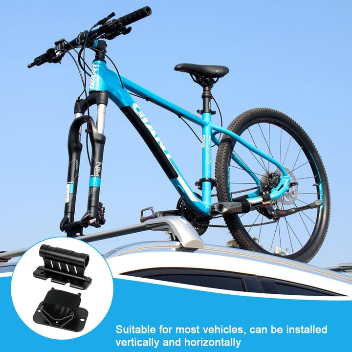 Gabelhalterung Fahrrad, Auto Fahrrad Dachträger Gabelhalterung mit Hinterradhalterung, Aluminiumlegi