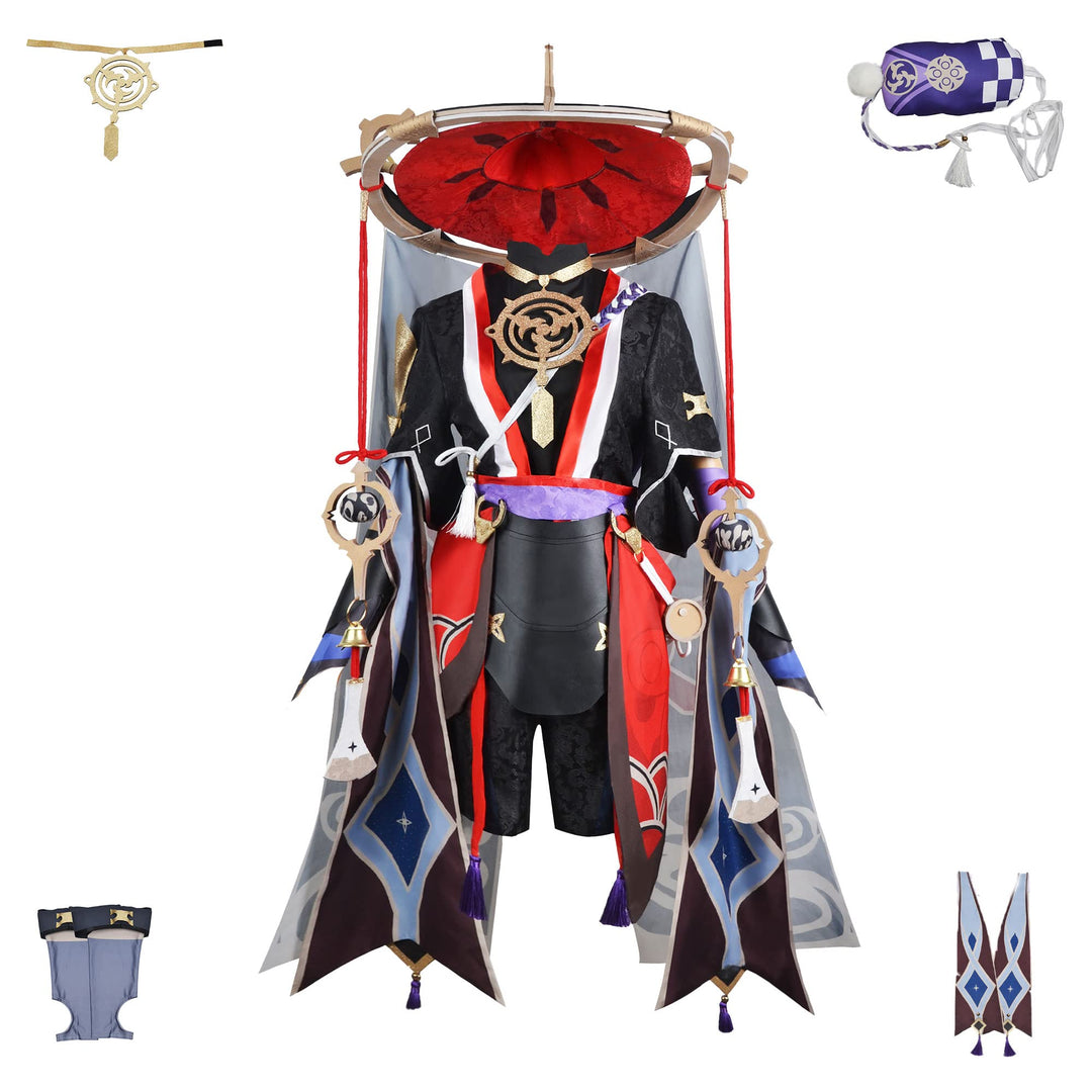 OSIAS Genshin Impact Cosplay Kostüm, verbesserte Version mit hochwertigen Stoffen, Accessoires und P