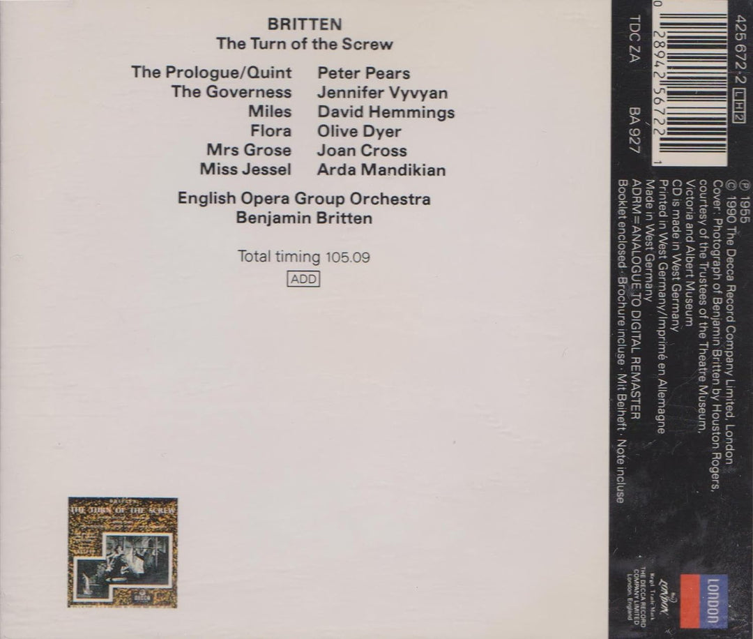 The Turn of the Screw (Ga), Audio-CD