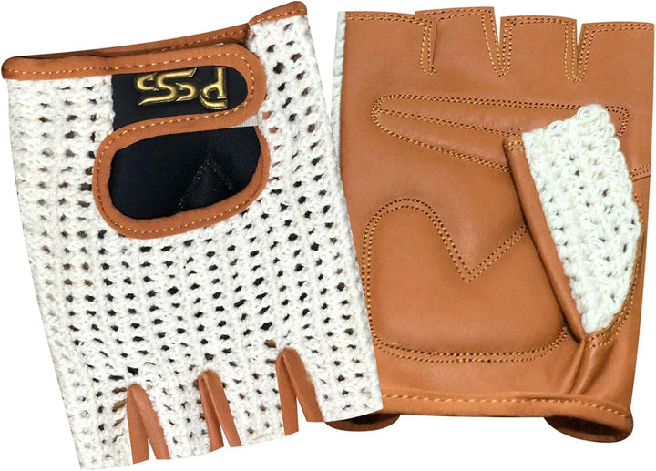 Prime Fingerlose Netzhandschuhe Gepolsterte Handschuhe Biker Fitness Gym Body Building Gewichtheben