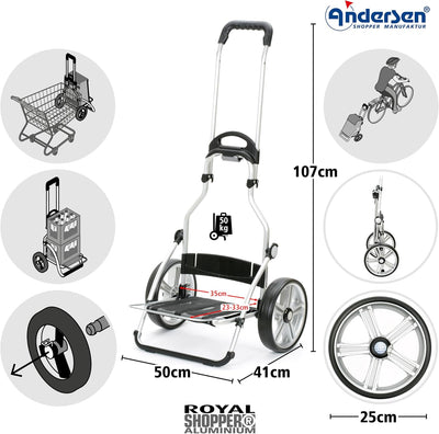 Andersen Shopper Gestell Royal mit kugelgelagertem Rad 25 cm