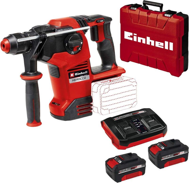 Einhell Akku-Bohrhammer HEROCCO 36/28 Power X-Change (Li-Ion, 2x 18 V, Twin-Pack, 3.2 Joule, 29 Nm,