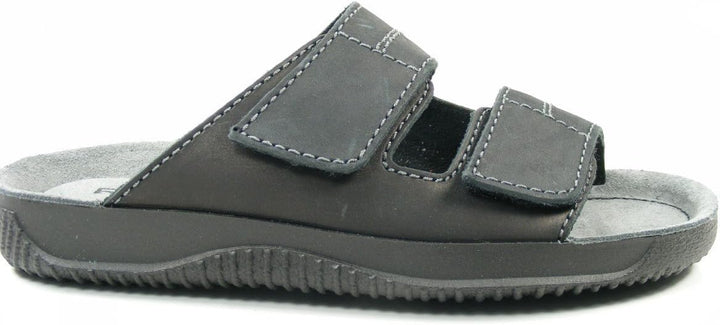Rohde 1987 Soltau H Schuhe Sandalen Pantoletten Leder Clogs, Schwarz