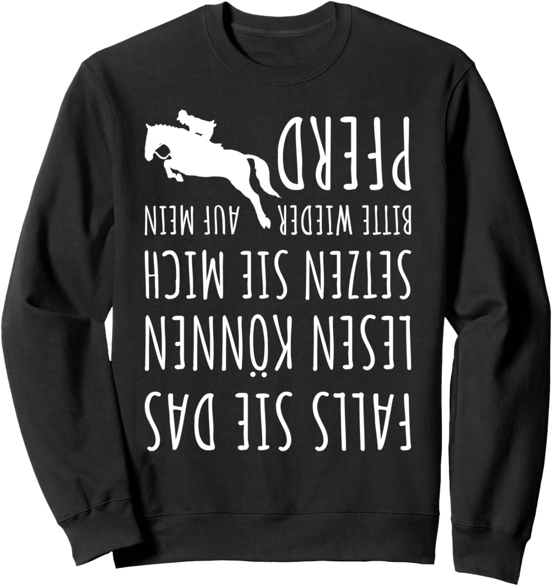 Reiter T-Shirt Vom Pferd gefallen Spruch Reiterin Fun Shirt Sweatshirt