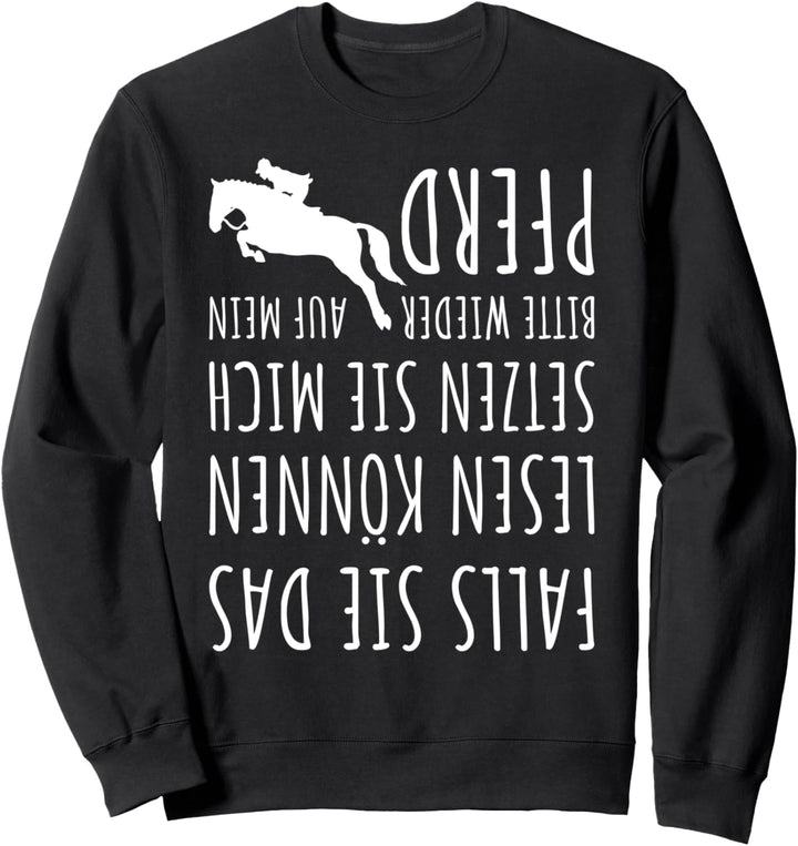 Reiter T-Shirt Vom Pferd gefallen Spruch Reiterin Fun Shirt Sweatshirt