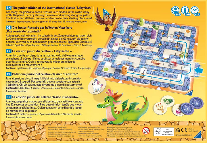 Ravensburger Kinderspiel 20847 - Junior Labyrinth - Familienklassiker für die Kleinen, Spiel für Kin