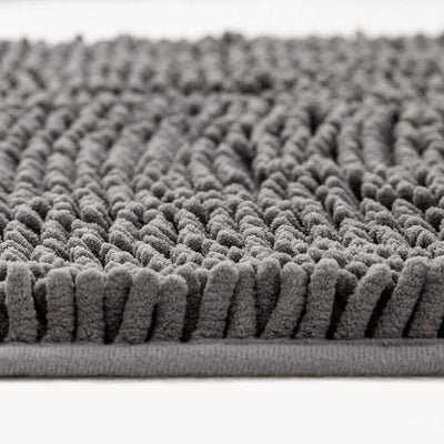 MIULEE 2er-Set Chenille Badezimmerteppich rutschfeste Badematte Badvorleger Waschbar Badteppich Dusc