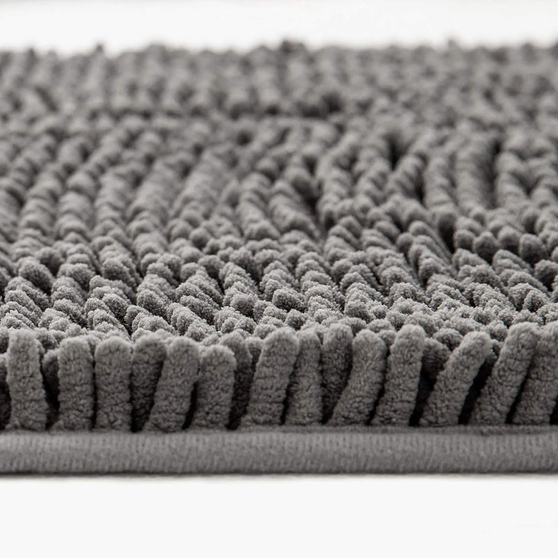 MIULEE 2er-Set Chenille Badezimmerteppich rutschfeste Badematte Badvorleger Waschbar Badteppich Dusc
