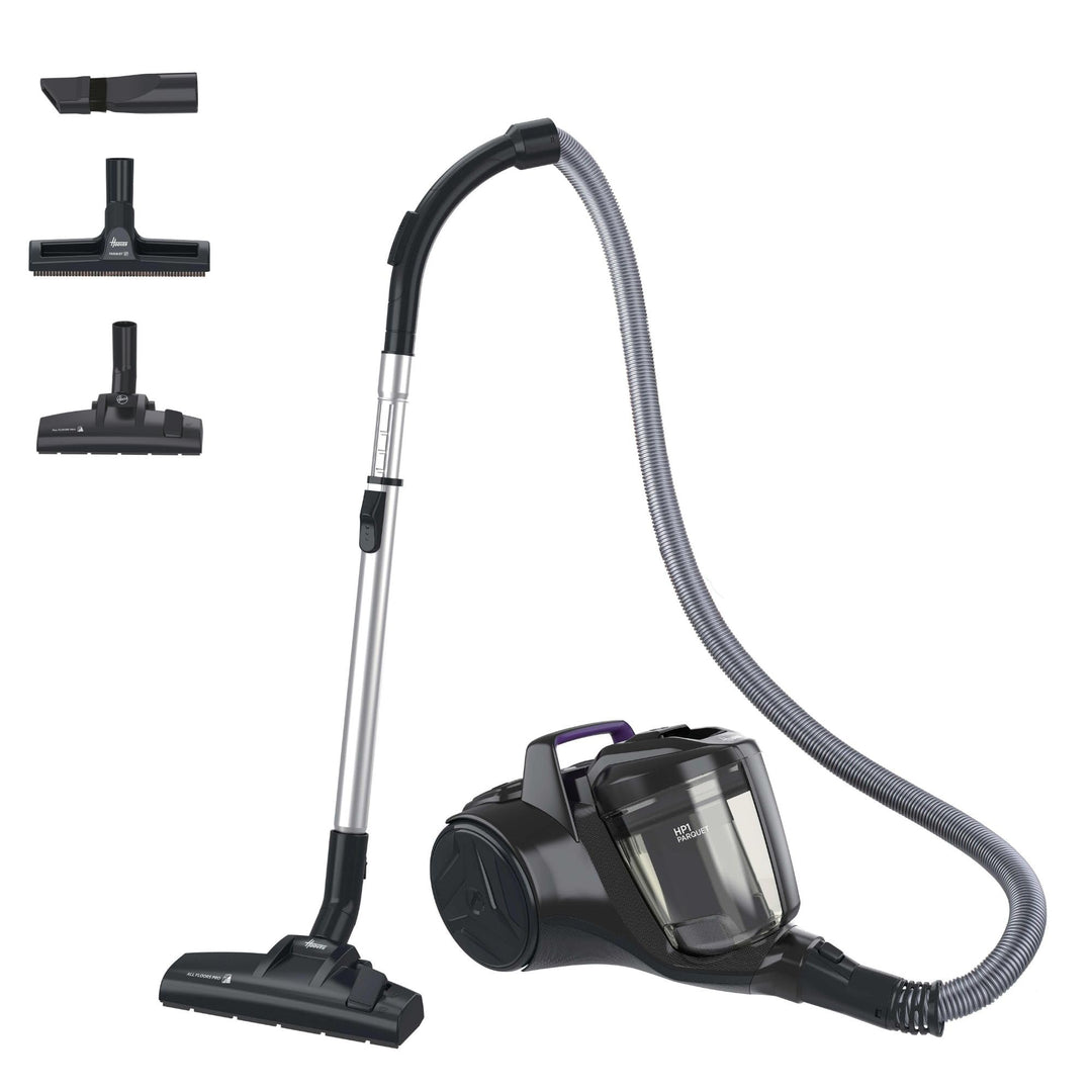 Hoover HP1 Staubsauger beutellos, leistungsstarker Bodenstaubsauger mit 2L-Behälter, EPA-Staubfilter