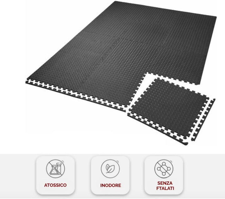 Tatami Puzzle Fitnessmatte für Fitnessstudios, Schutzmatte für den Boden, 16 Stück, 30 x 30 x 1,2 cm