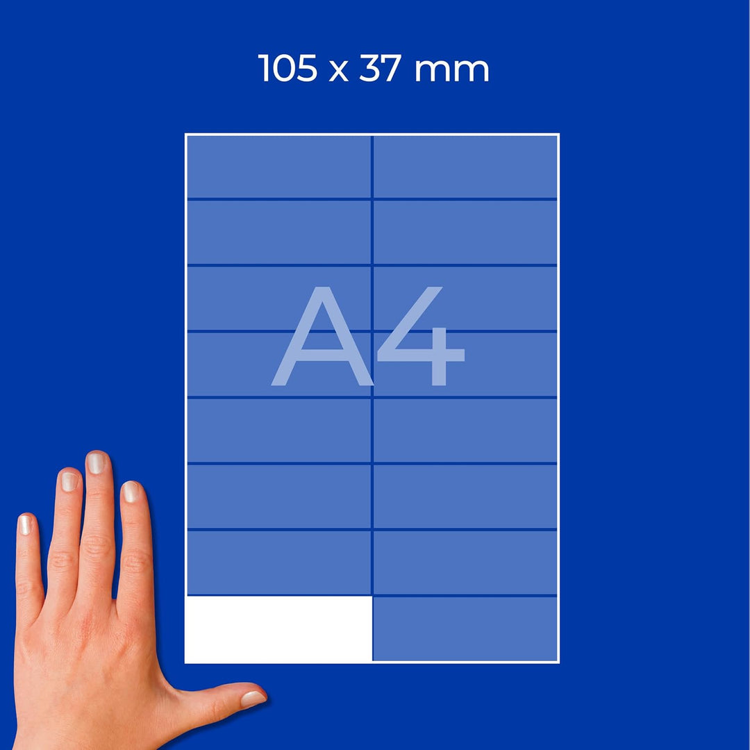 AVERY Zweckform 3484-200 Adressaufkleber (3.200 plus 320 Klebeetiketten extra, 105x37mm auf A4, bedr