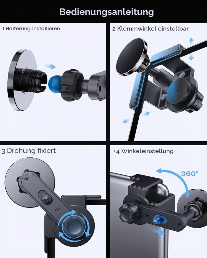 Magnet Handyhalterung für VW Tiguan 3 / Passat B9 2024-2026 12,9-Zoll Display (Magnetisch) mit iPhon