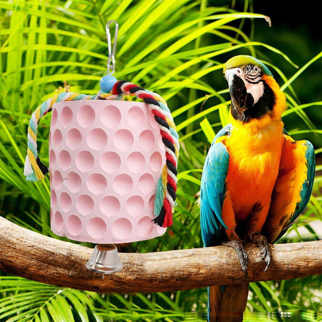 Extra grosser Vogel-Kauspielzeug, Papageien-Schnabel-Schleifstein mit Glocke, Vogelkäfig-Zubehör, Kä