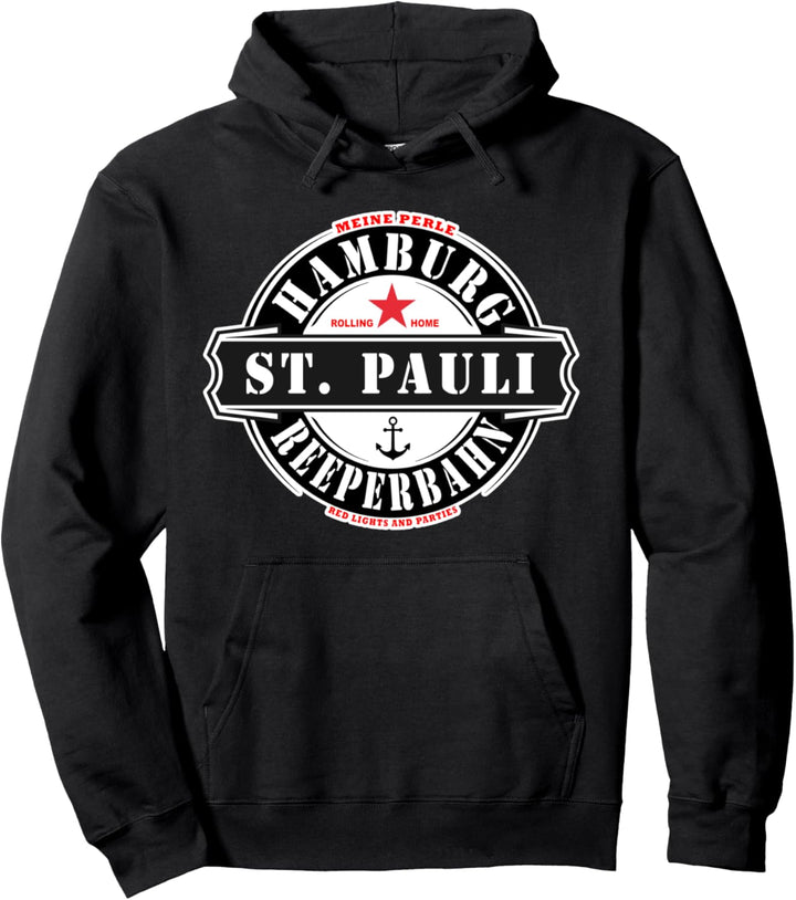 Hamburg St. Pauli Reeperbahn Rotlicht und Kiez Party Outfit Pullover Hoodie