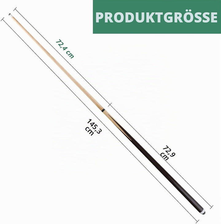 JX 2-Piece Pool Cue Stick with 13mm Tip 58&