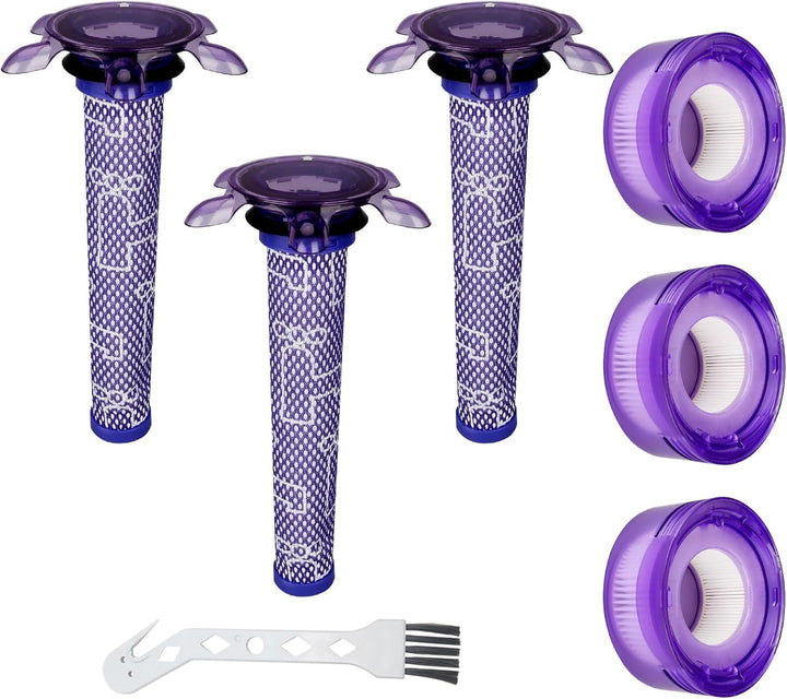 Upgrade V8 Staubsauger Filter Ersatz Kit für Dyson V7 V8 Akku-Staubsauger Tier Extra SV25 SV37, 3Stü