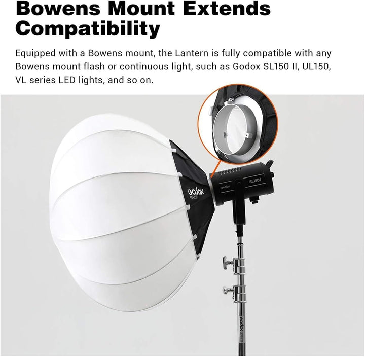 Godox CS-65D Laternen-Softbox 25,6"/65cm Soft Lighting Modifikator für Godox SL-60W SL150W II FV150