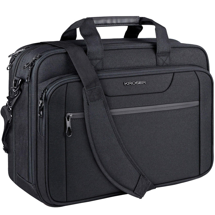 KROSER 18" Laptop Tasche Erweiterbare Laptop-Aktentasche Passt bis zu 17,3 Zoll Laptop Wasserdichte