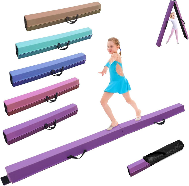 schwebebalken Kinder Schwebebalken klappbar Balken Gymnastik 270cm PU Leder schwebebalken für zuhaus