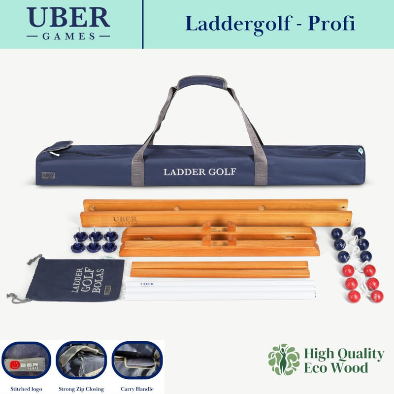 Ubergames Original 2021 Golf-Leiter-Set - Offizielles Golfleiterspiel - mit Golfbolas (Rot und Blau)