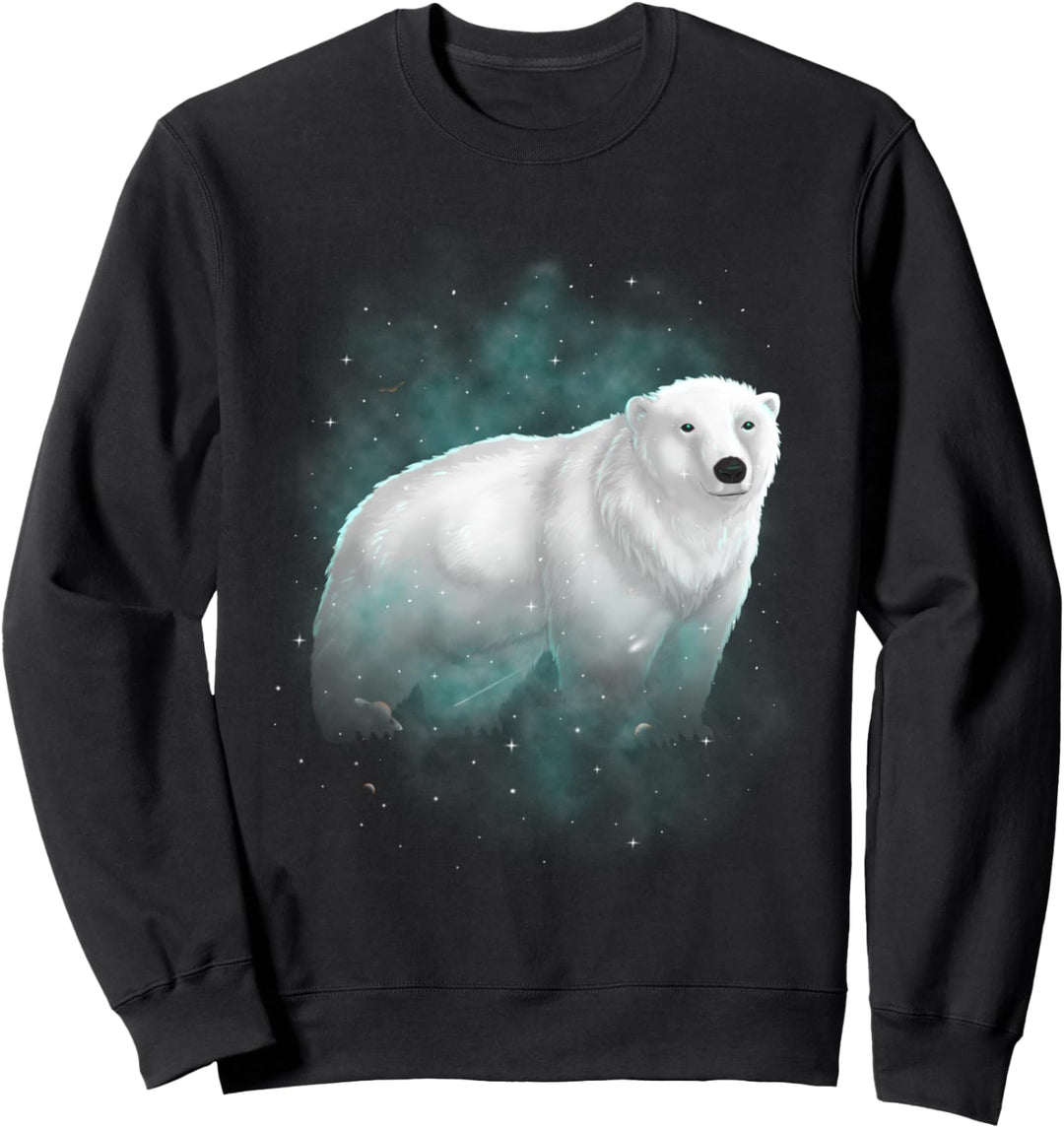 Polar Bear Cosmic Galaxy Celestial Outer Space Astronomy Sweatshirt