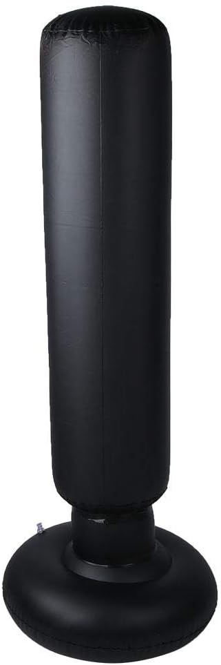 Boxsack Standing Boxsack Bxing Trainingsgeräte Aufblasbarer Boxsack für das MMA Kick Training Schwar