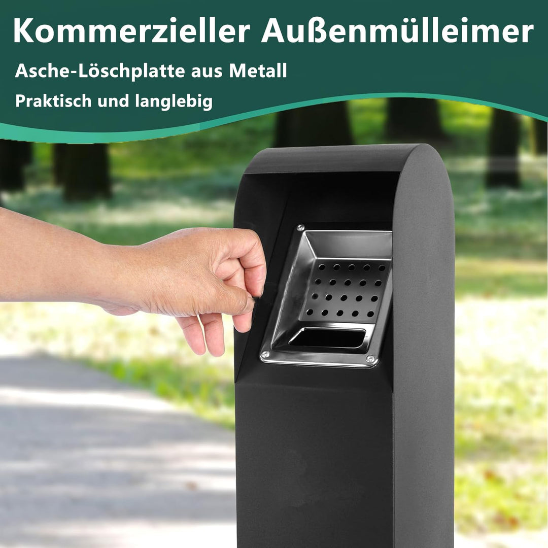 1,2 m freistehender Müllbehälter für den Aussenbereich aus Edelstahl Vertikaler freistehender Müllei