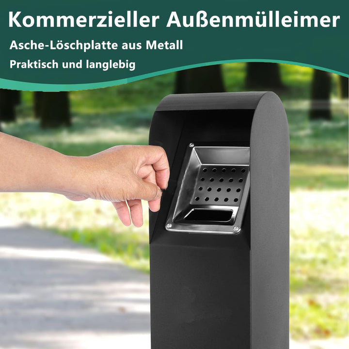 1,2 m freistehender Müllbehälter für den Aussenbereich aus Edelstahl Vertikaler freistehender Müllei