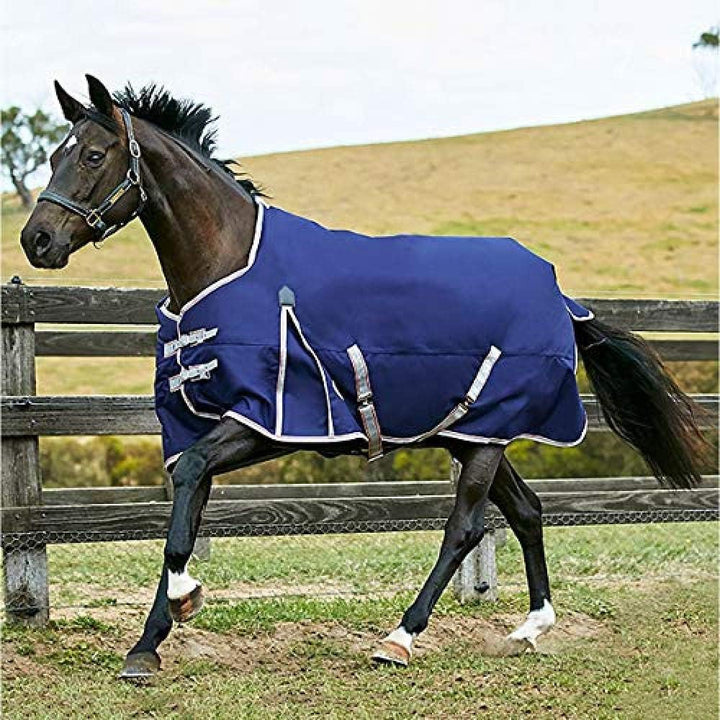 Weatherbeeta Comfitec Essential Standard Hals Lite Plus Navy/Silber/Rot 7ft Navy Silver Red, 7ft Nav
