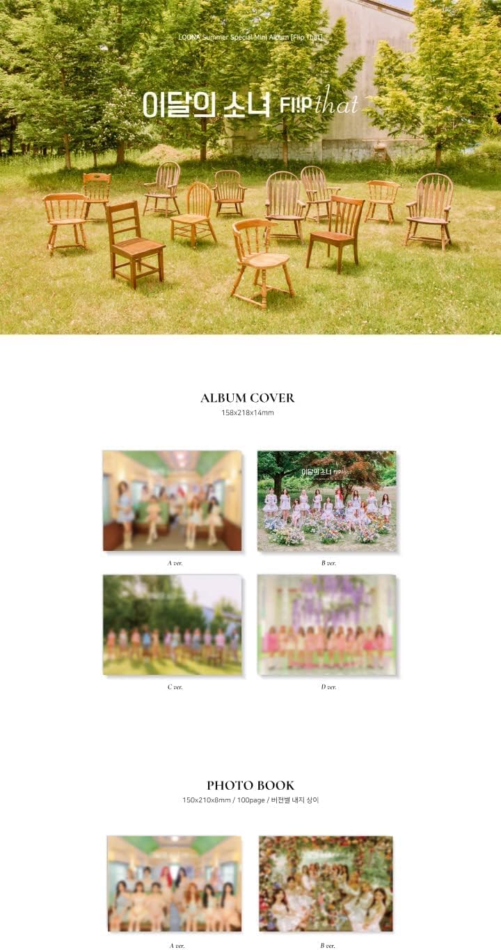 DREAMUS Monatliches Mädchen Loona Flip That Summer Special Mini Album Inhalt + 1p Faltposter auf Pac