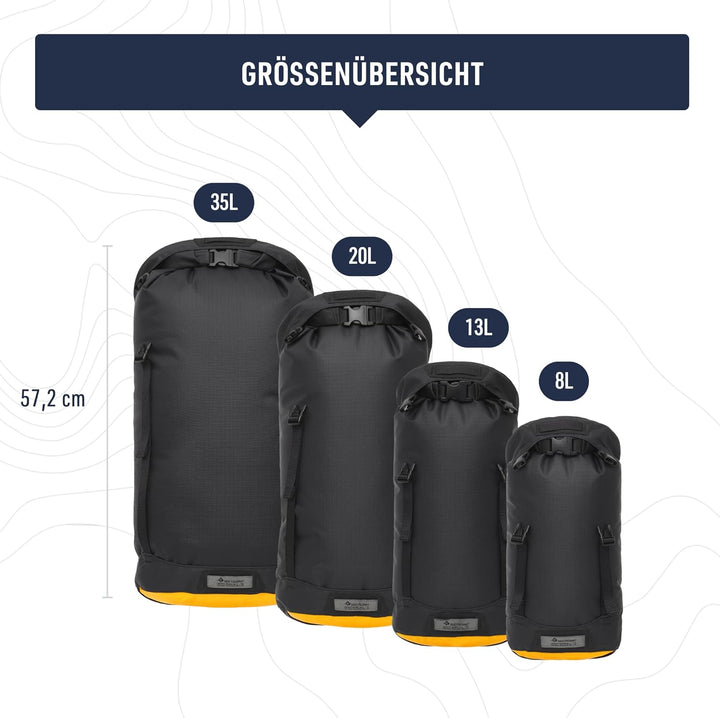 Sea to Summit Evac Compression Dry Bag HD Grey Black 20, Grey Black 20