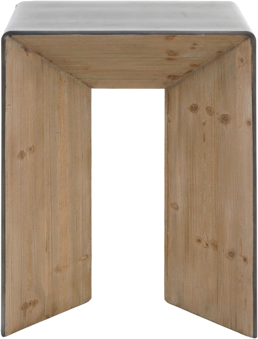 Konsolentisch HWC-L76, Telefontisch Beistelltisch Tisch, Industrial Massiv-Holz MVG, 80x60x40cm Natu