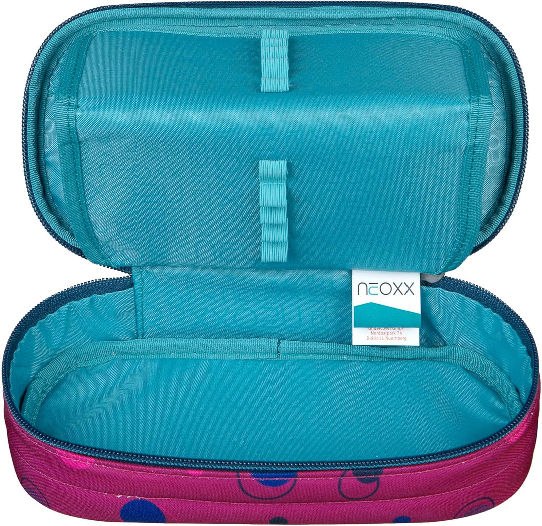 neoxx - Jump Schlamperbox - Recycelte PET-Flaschen, Hauptfach mit Reissverschluss, 10 Stifteschlaufe