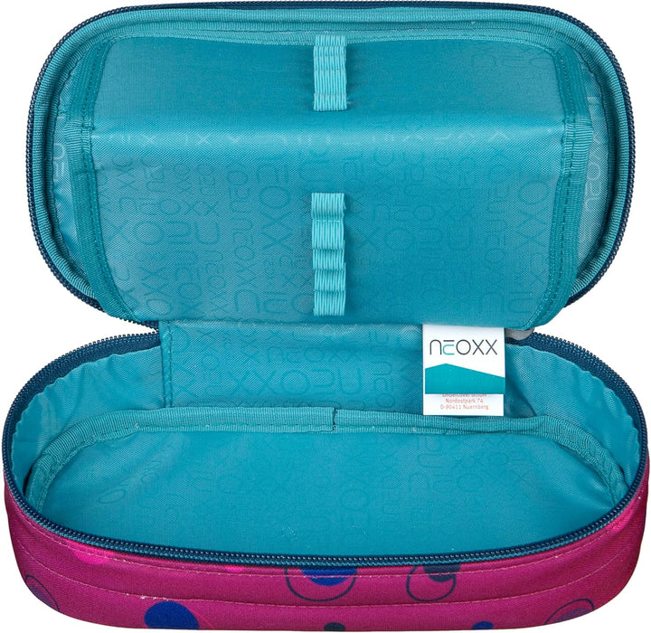 neoxx - Jump Schlamperbox - Recycelte PET-Flaschen, Hauptfach mit Reissverschluss, 10 Stifteschlaufe