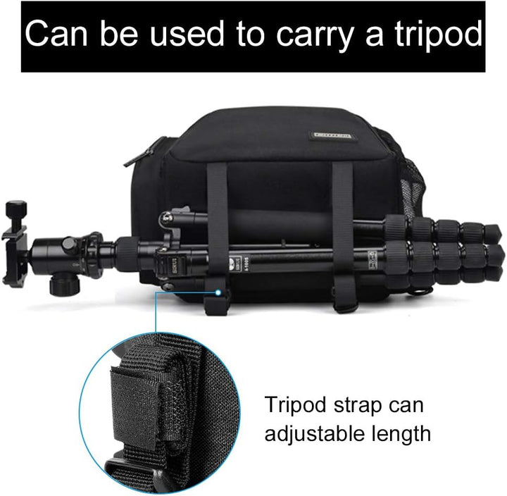 CADeN Kameratasche Sling Backpack, Kameratasche Rucksack mit Stativhalterung für DSLR/SLR spiegellos