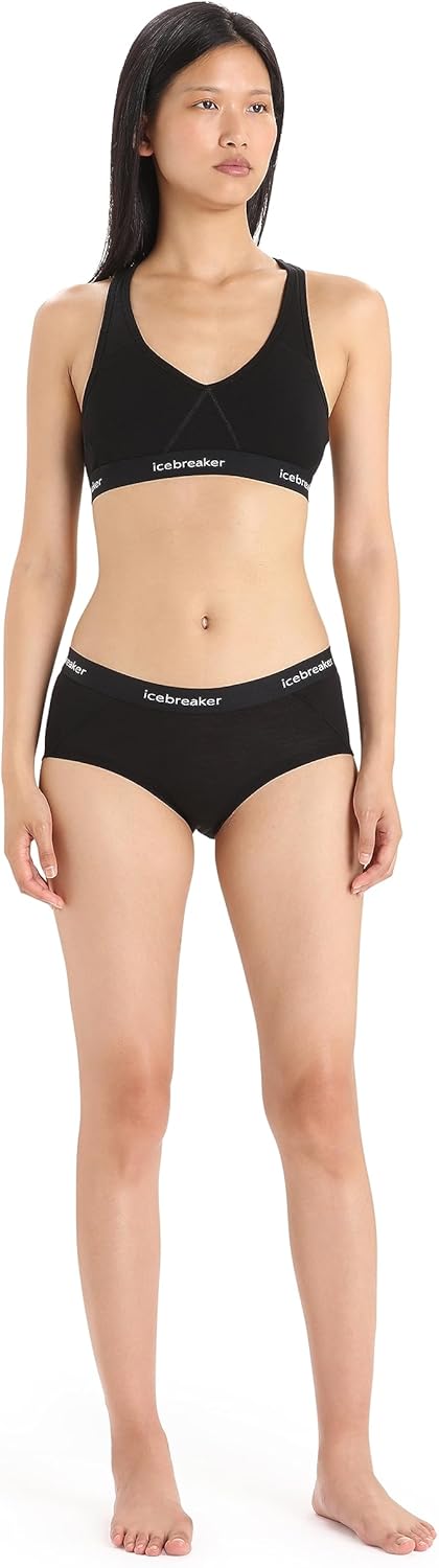 Icebreaker Damen Funktionsunterwäsche Sprite Hot Pants XS Schwarz, XS Schwarz