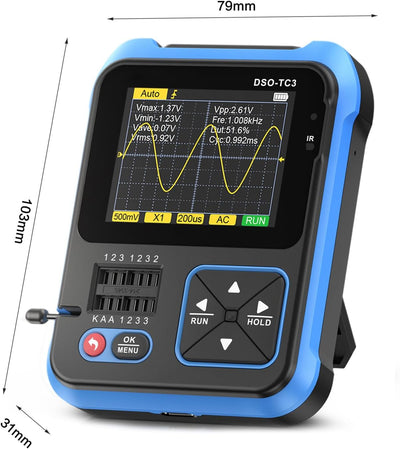 Jadeshay Oszilloskop, DSO-TC3 3-in-1 tragbares digitales Handoszilloskop, Transistortester und Signa