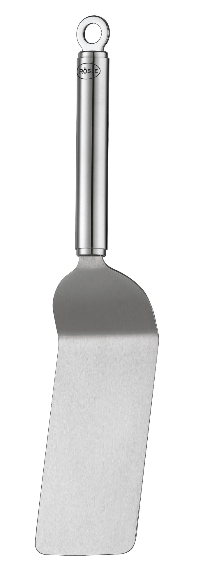 RÖSLE Sandwich-Palette gekröpft, Hochwertiger Edelstahlwender mit Rundgriff und Aufhängeöse, Edelsta