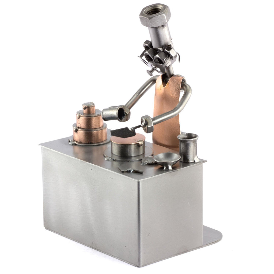 Steelman24 I Schraubenmännchen Konditor I Made in Germany I Handarbeit I Geschenkidee I Stahlfigur I