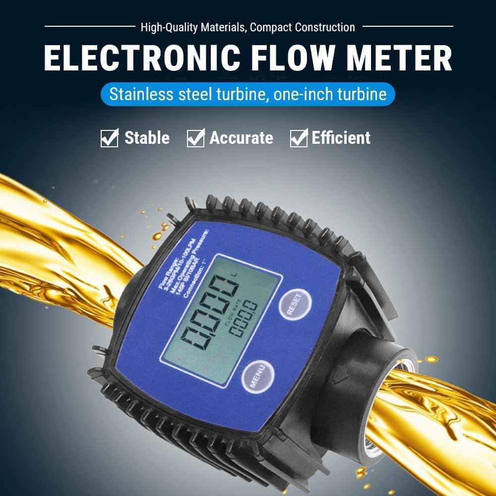 Durchflussmesser Digitalanzeige, Hochpräziser Wasser-Diesel-Durchflussmesser, Durchflussmesser für D